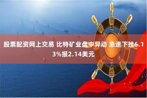 股票配资网上交易 比特矿业盘中异动 急速下挫6.13%报2.14美元